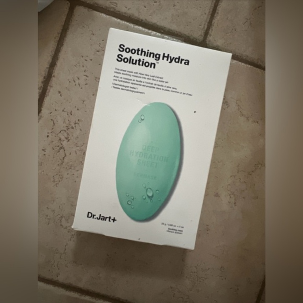 Dr. Jart+ Soothing Hydra Solution Sheet Mask, 5 Masks x 0.88 oz New